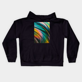 Multicolored Abstract Art Strands Kids Hoodie